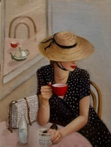 Big Straw Hat 11x14 Oil on panel