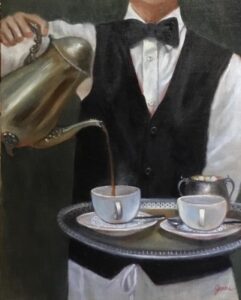 More Coffee Please 16x20 oil on canvas SOLD