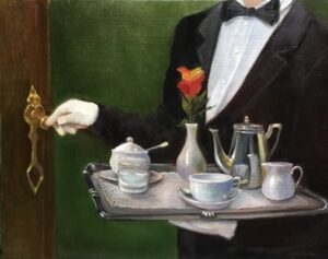 Room service 16x20 oil on linen SOLD