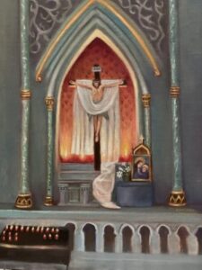 Say a Prayer Light a Candle 16x20 Oil on linen