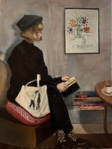 She Loved to Read Oil on Canvas 18x20 SOLD