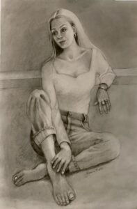 Great Day for Jeans 20x30 charcoal