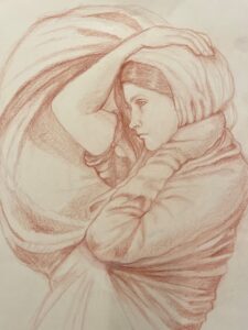 Wind 20x30 charcoal